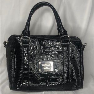 Nicole by Nicole Miller black snakeskin purse